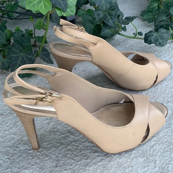 ANTONIO MELANI Shoes - Antonio Melani Cream Wooden Heel Sandal, Size 9, great condition.‎